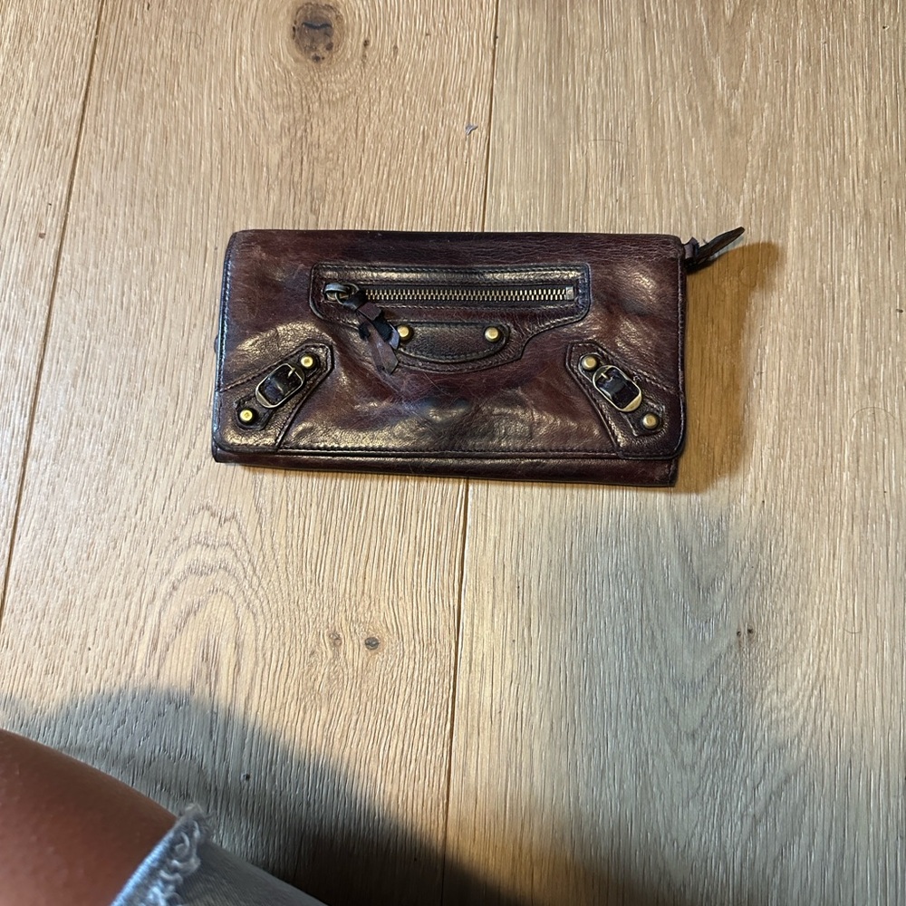 Balenciaga Brown Leather Wallet